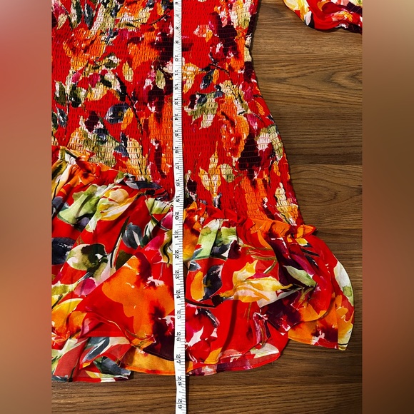 Marciano Off shoulder Bright Floral Dress - Picture 6 of 7